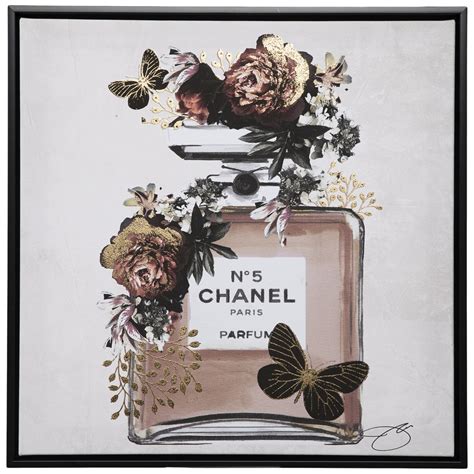 gold and purple chanel perfume wall art|chanel wall art images.